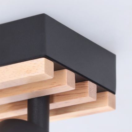 Brilagi - Spotleuchte SELE WOOD ACOUSTIC 1xGU10/30W/230V schwarz/Holz
