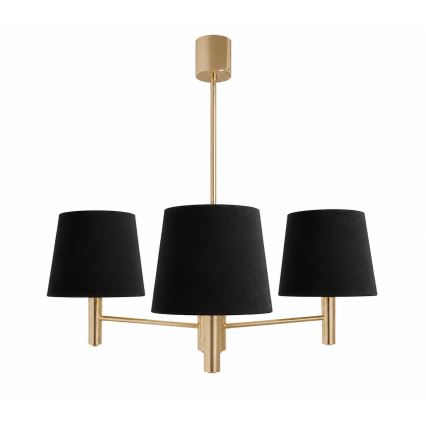 Brilagi - Stangen-Pendelleuchte MONTE 3xE27/60W/230V schwarz/gold