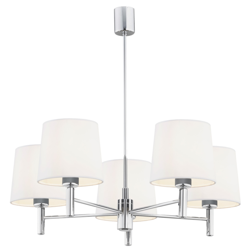 BRILAGI - Stangen-Pendelleuchte MONTE 5xE27/60W/230V creme/hochglanzchrom