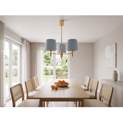 Brilagi - Stangenleuchte MONTE 3xE27/60W/230V blau/gold