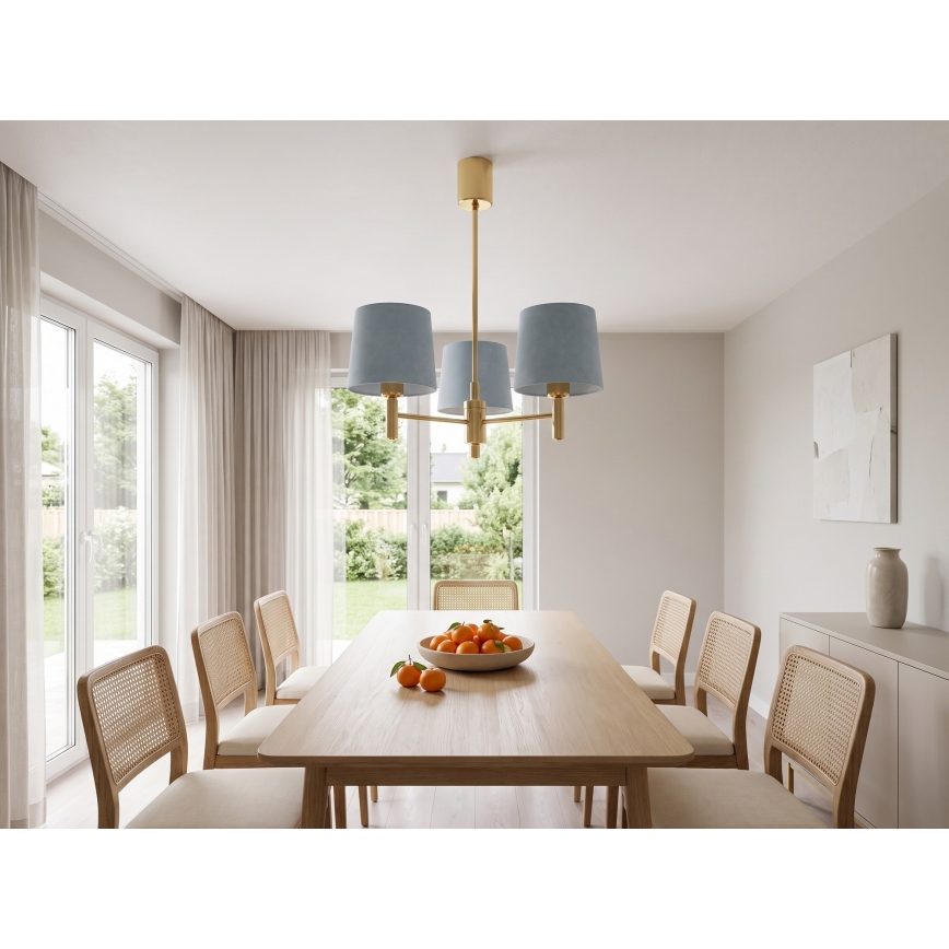 Brilagi - Stangenleuchte MONTE 3xE27/60W/230V blau/gold