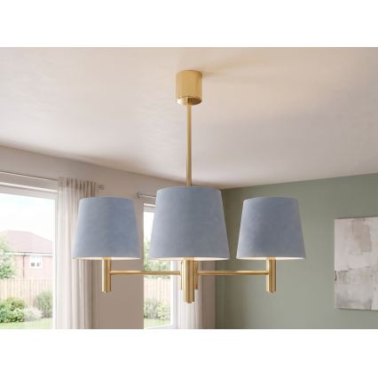 Brilagi - Stangenleuchte MONTE 3xE27/60W/230V blau/gold