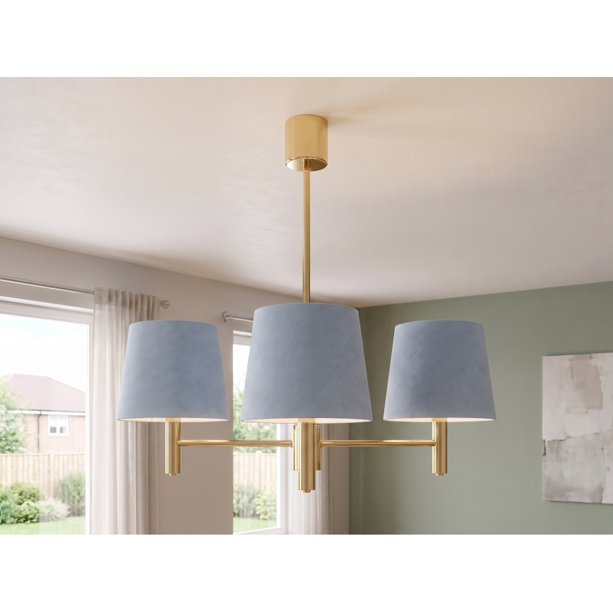 Brilagi - Stangenleuchte MONTE 3xE27/60W/230V blau/gold