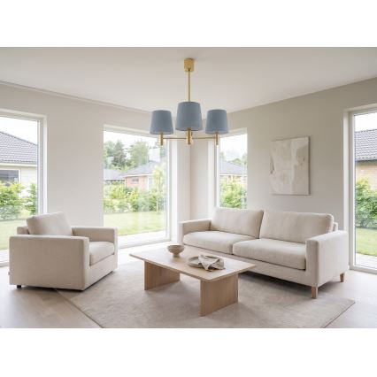 Brilagi - Stangenleuchte MONTE 3xE27/60W/230V blau/gold