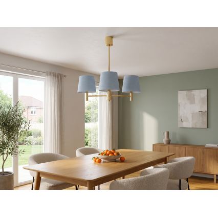 Brilagi - Stangenleuchte MONTE 3xE27/60W/230V blau/gold