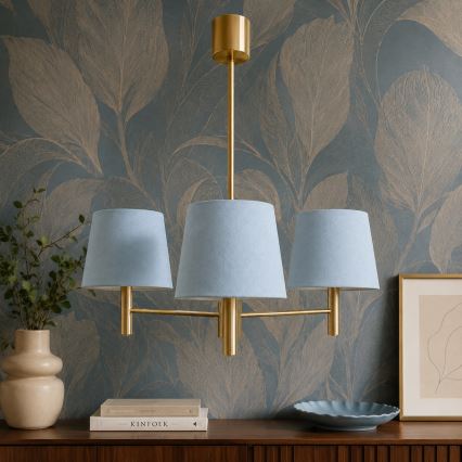 Brilagi - Stangenleuchte MONTE 3xE27/60W/230V blau/gold