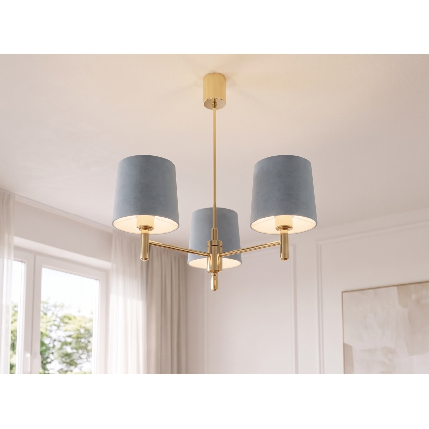 Brilagi - Stangenleuchte MONTE 3xE27/60W/230V blau/gold
