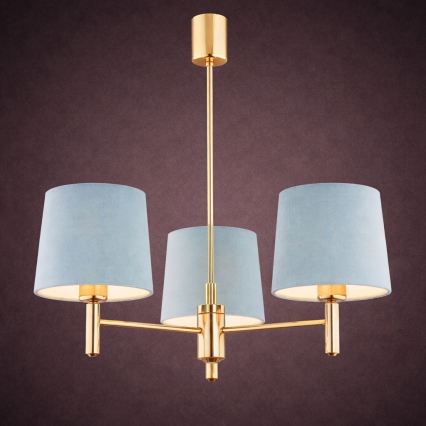 Brilagi - Stangenleuchte MONTE 3xE27/60W/230V blau/gold