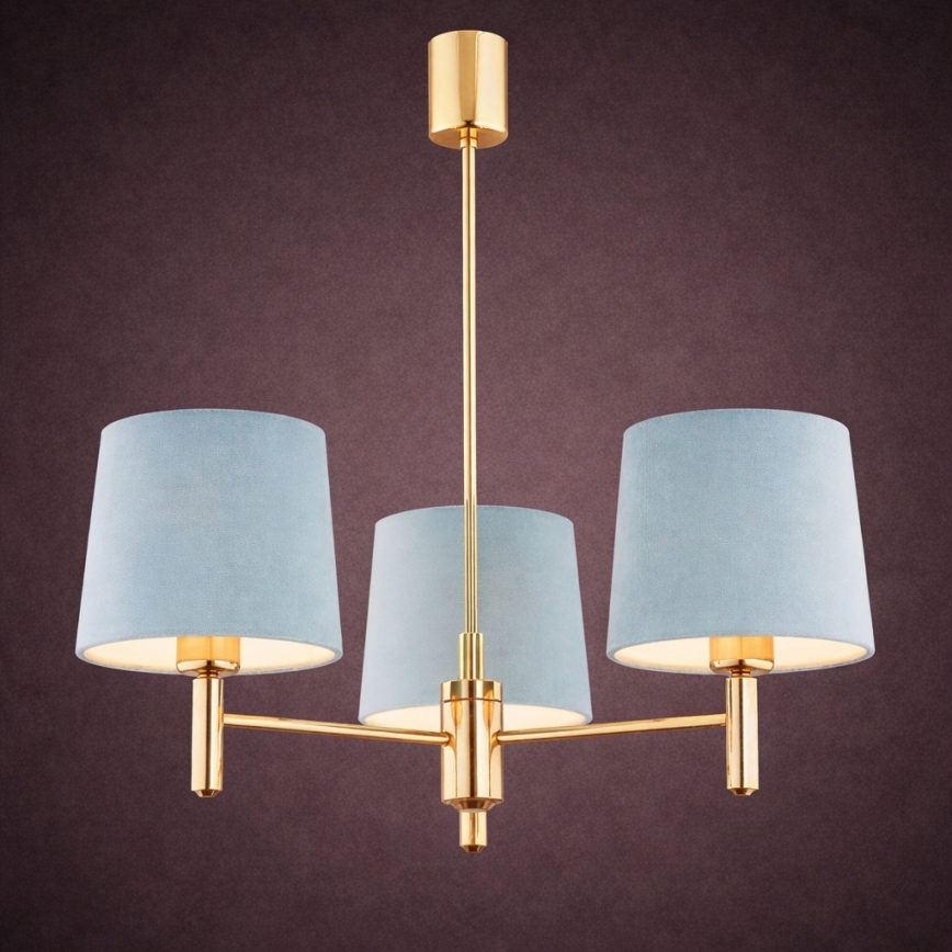 Brilagi - Stangenleuchte MONTE 3xE27/60W/230V blau/gold