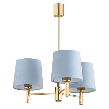 Brilagi - Stangenleuchte MONTE 3xE27/60W/230V blau/gold