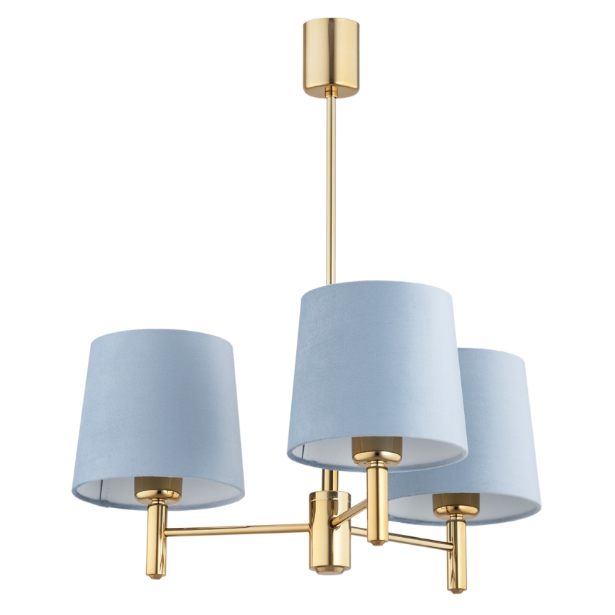 Brilagi - Stangenleuchte MONTE 3xE27/60W/230V blau/gold
