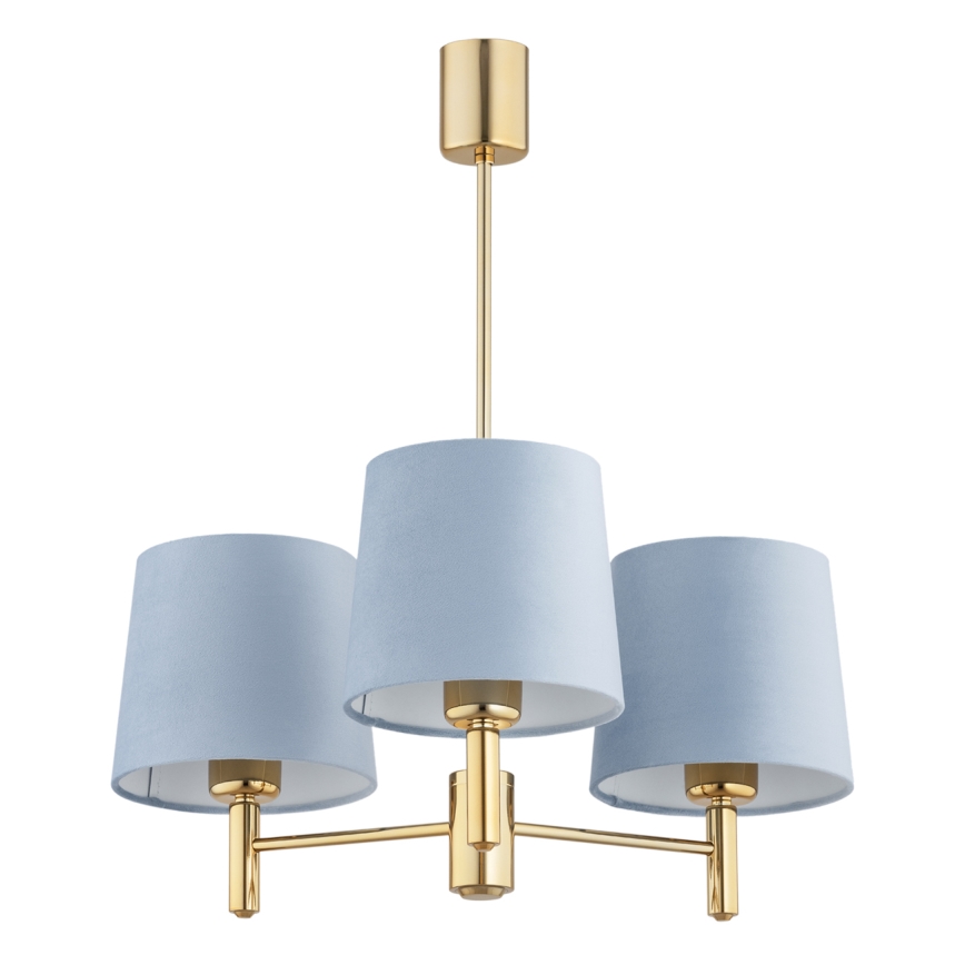 Brilagi - Stangenleuchte MONTE 3xE27/60W/230V blau/gold