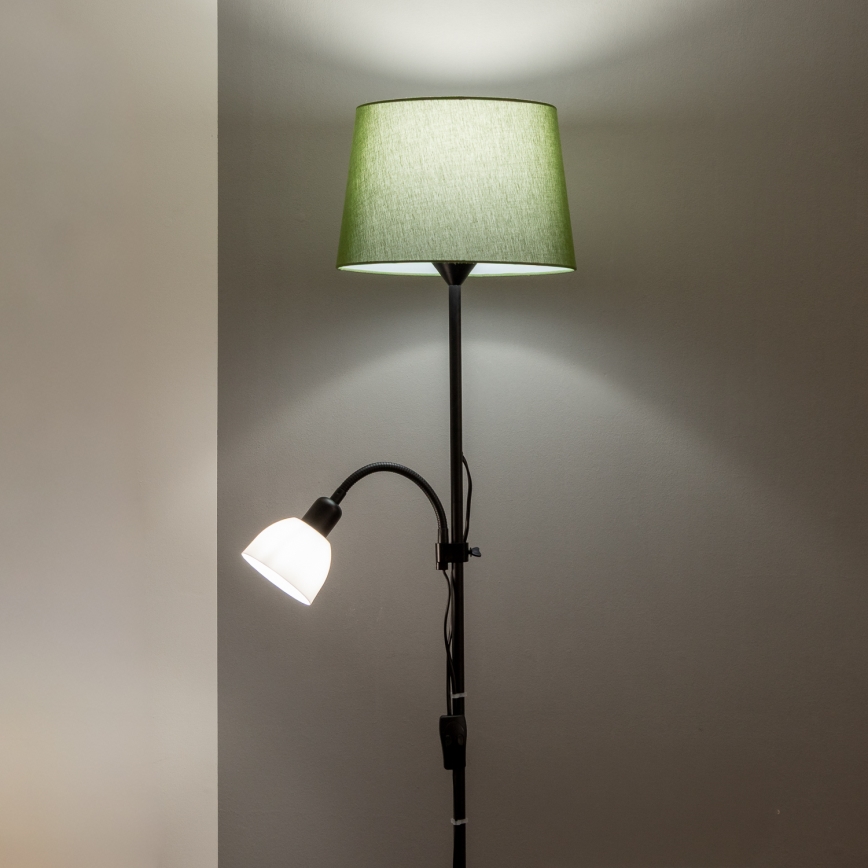 Brilagi - Stehlampe CERIA 1xE27/100W/230V + 1xE14/25W schwarz/grün