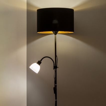 Brilagi - Stehlampe CERIA 1xE27/100W/230V + 1xE14/25W schwarz