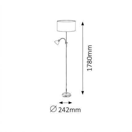 Brilagi - Stehlampe CERIA 1xE27/100W/230V + 1xE14/25W schwarz