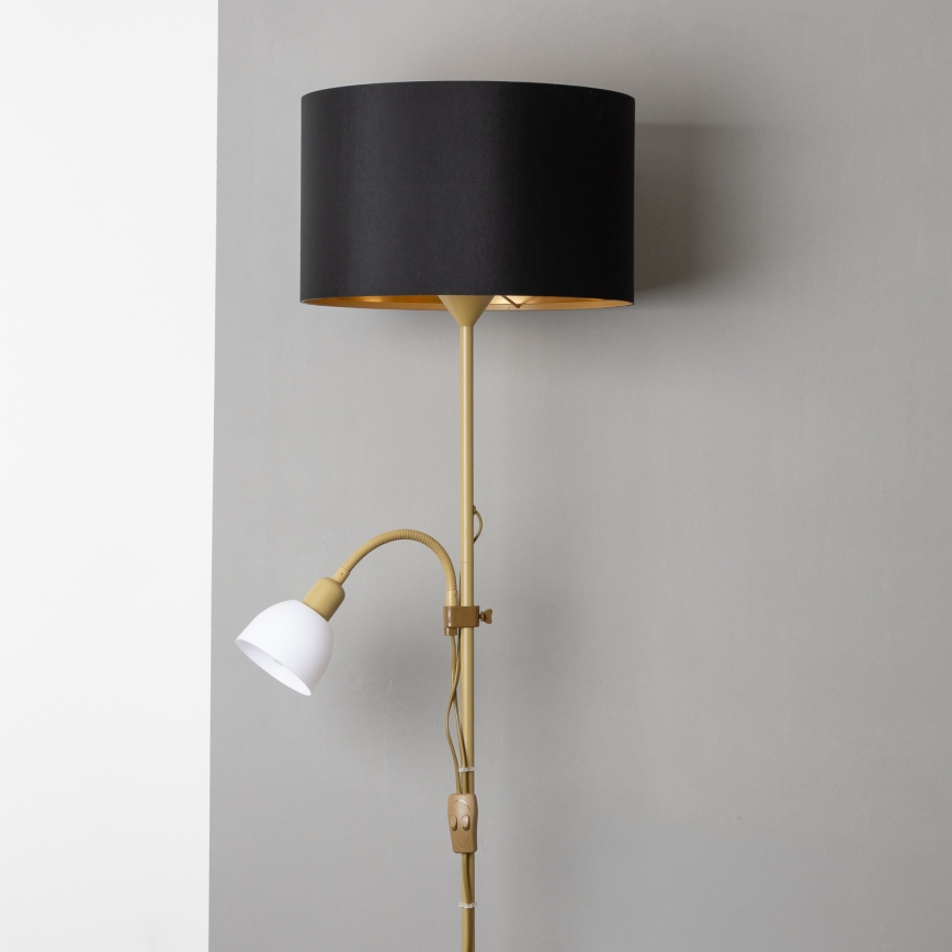 Brilagi - Stehlampe CERIA 2-in-1 1xE27/100W/230V + 1xE14/25W gold/schwarz