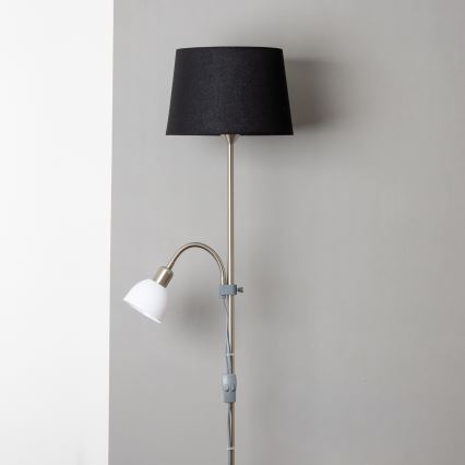 Brilagi - Stehlampe CERIA 2-in-1 1xE27/100W/230V + 1xE14/25W mattchrom/schwarz