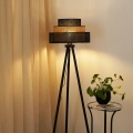 BRILAGI - Stehlampe DAKOTA LUNETA 1xE27/15W/230V schwarz/Rattan