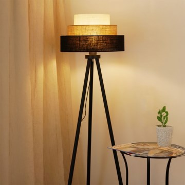 Brilagi - Stehleuchte ASPEN LUNETA 1xE27/15W/230V schwarz/beige/cremefarben