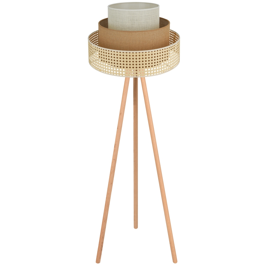 Brilagi - Stehleuchte CEDAR LUNETA 1xE27/15W/230V beige/braun/cremefarben