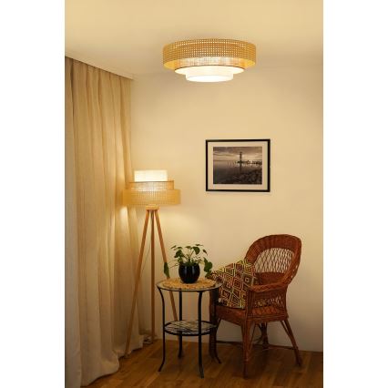 Brilagi - Stehleuchte CEDAR LUNETA 1xE27/15W/230V beige/braun/cremefarben