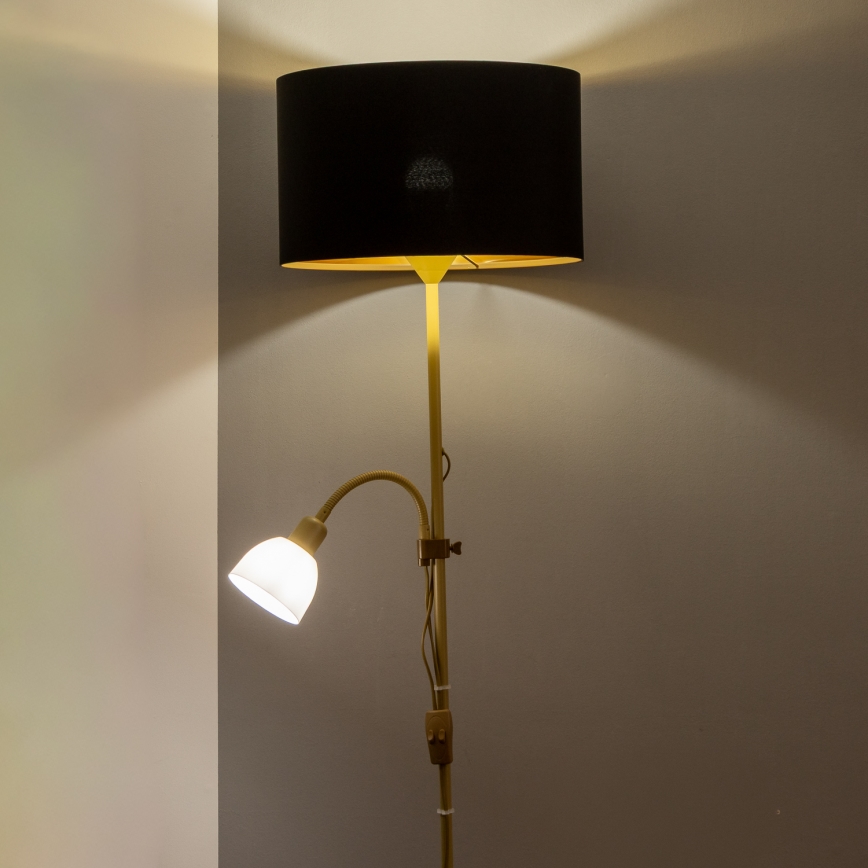 Brilagi - Stehleuchte CERIA 1xE27/100W/230V + 1xE14/25W Gold/Schwarz