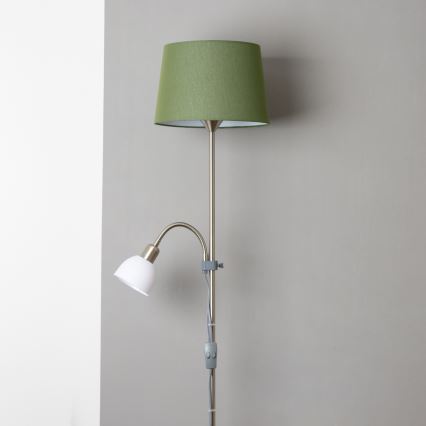 Brilagi - Stehleuchte CERIA 1xE27/100W/230V + 1xE14/25W mattierter Chrom/grün