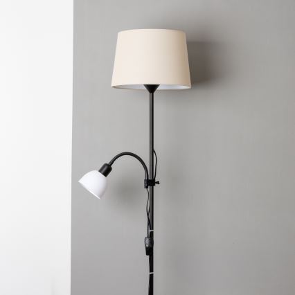 Brilagi - Stehleuchte CERIA 1xE27/100W/230V + 1xE14/25W schwarz/beige