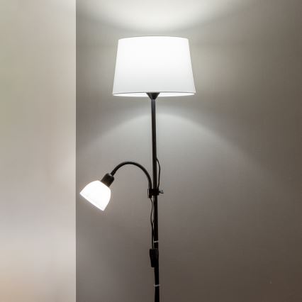 Brilagi - Stehleuchte CERIA 1xE27/100W/230V + 1xE14/25W schwarz/weiß