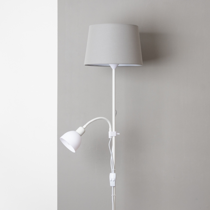 Brilagi - Stehleuchte CERIA 1xE27/100W/230V + 1xE14/25W weiß/grau
