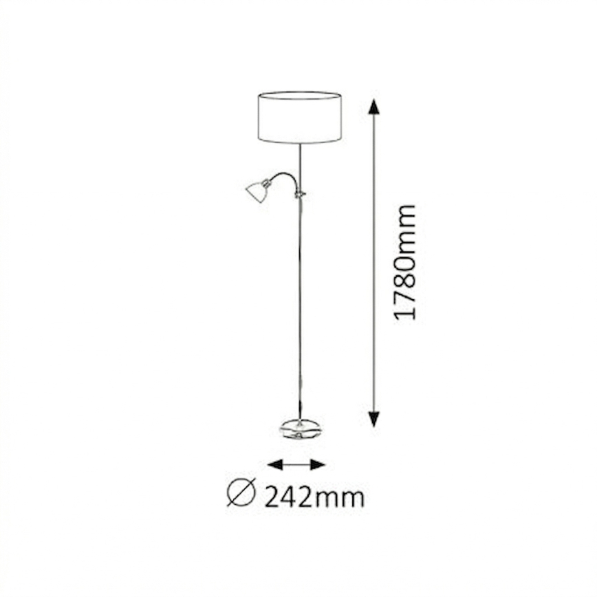 Brilagi - Stehleuchte CERIA 1xE27/100W/230V + 1xE14/25W weiß/grün
