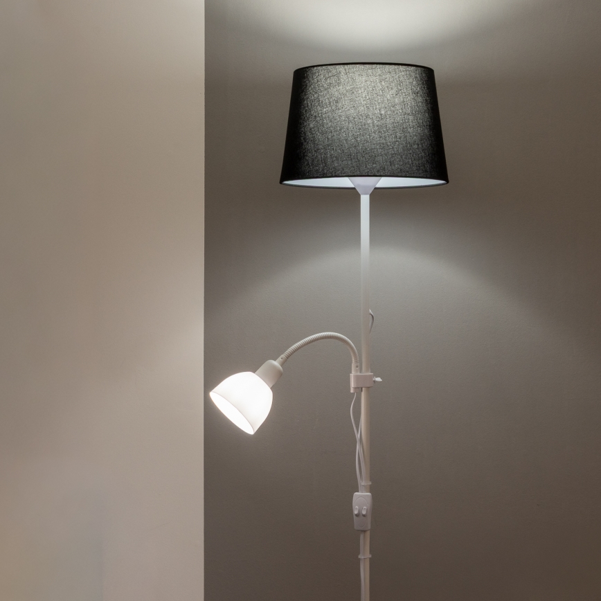 Brilagi - Stehleuchte CERIA 1xE27/100W/230V + 1xE14/25W weiß/schwarz