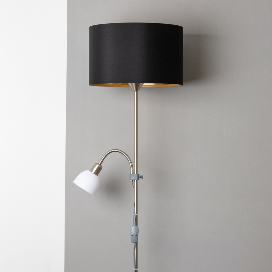 Brilagi - Stehleuchte CERIA 2-in-1 1xE27/100W/230V + 1xE14/25W mattchrom/schwarz