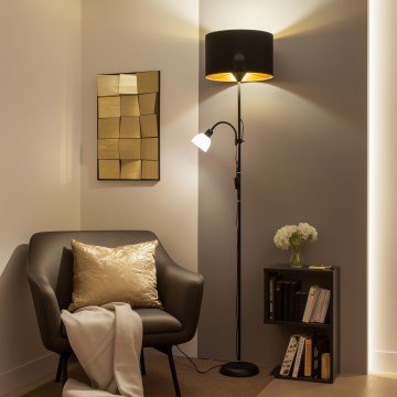 Brilagi - Stehleuchte CERIA 2-in-1 1xE27/100W/230V + 1xE14/25W schwarz