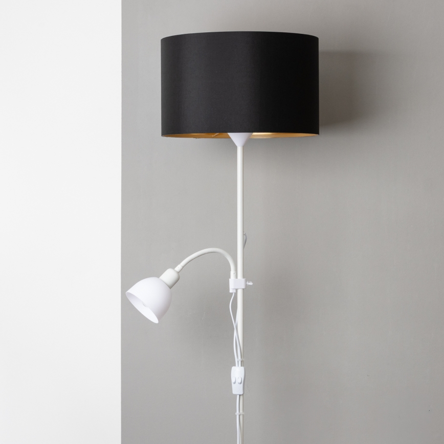 Brilagi - Stehleuchte CERIA 2-in-1 1xE27/100W/230V + 1xE14/25W weiß/schwarz