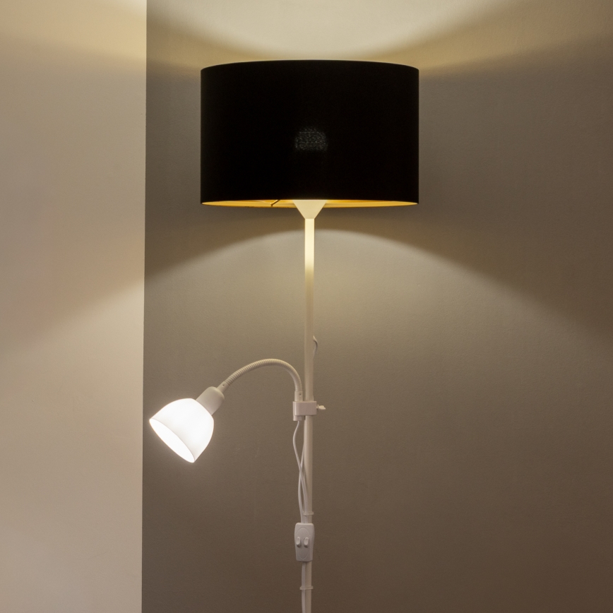 Brilagi - Stehleuchte CERIA 2-in-1 1xE27/100W/230V + 1xE14/25W weiß/schwarz