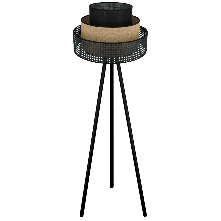Brilagi - Stehleuchte DAKOTA LUNETA 1xE27/15W/230V schwarz/beige
