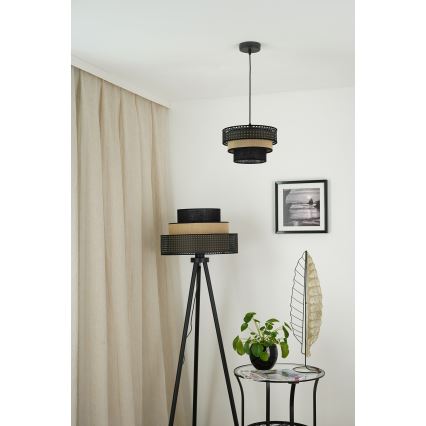 Brilagi - Stehleuchte DAKOTA LUNETA 1xE27/15W/230V schwarz/beige