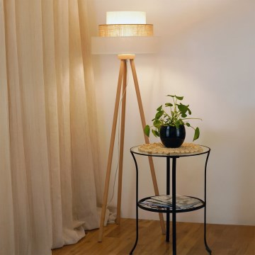 Brilagi - Stehleuchte DENVER LUNETA 1xE27/15W/230V beige/braun/cremefarben