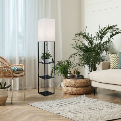 Brilagi - Stehleuchte mit Ablagen GRADUS 1xE27/40W/230V 150 cm schwarz/weiß