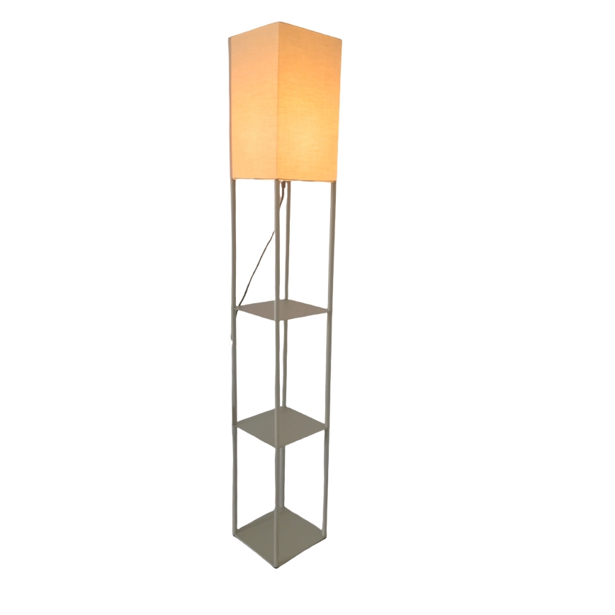 Brilagi - Stehleuchte mit Ablagen GRADUS 1xE27/40W/230V grau/beige