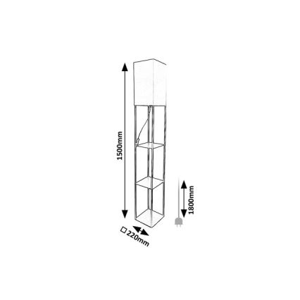 Brilagi - Stehleuchte mit Ablagen GRADUS 1xE27/40W/230V grau/beige
