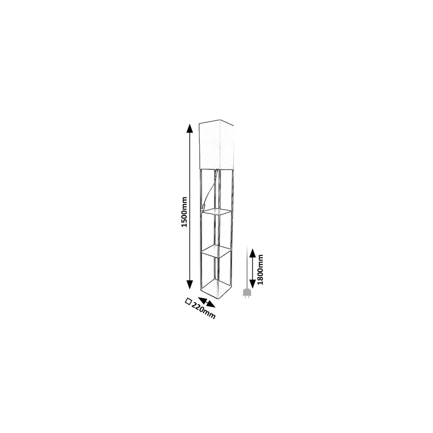 Brilagi - Stehleuchte mit Ablagen GRADUS 1xE27/40W/230V grau/beige