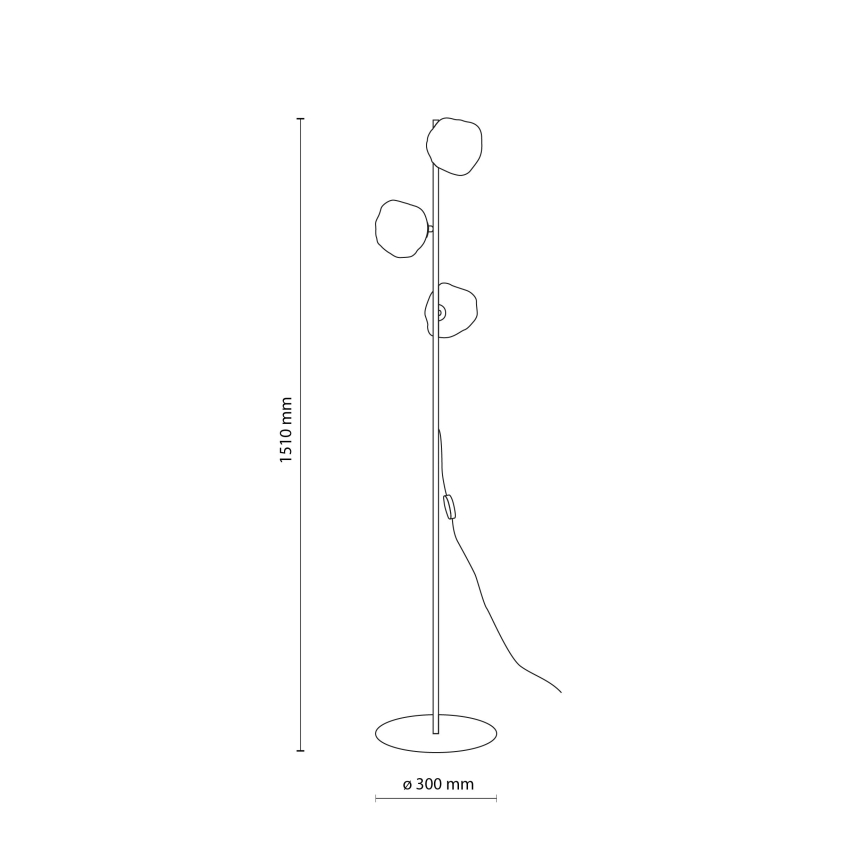 Brilagi - Stehleuchte VULCANO 3xG9/8W/230V braun/rauchbeige