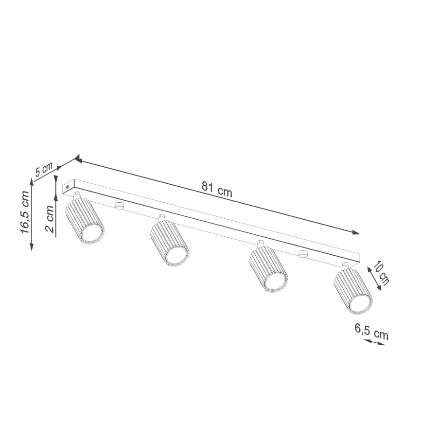Brilagi - Strahler CRESTO 4xGU10/10W/230V cremefarben
