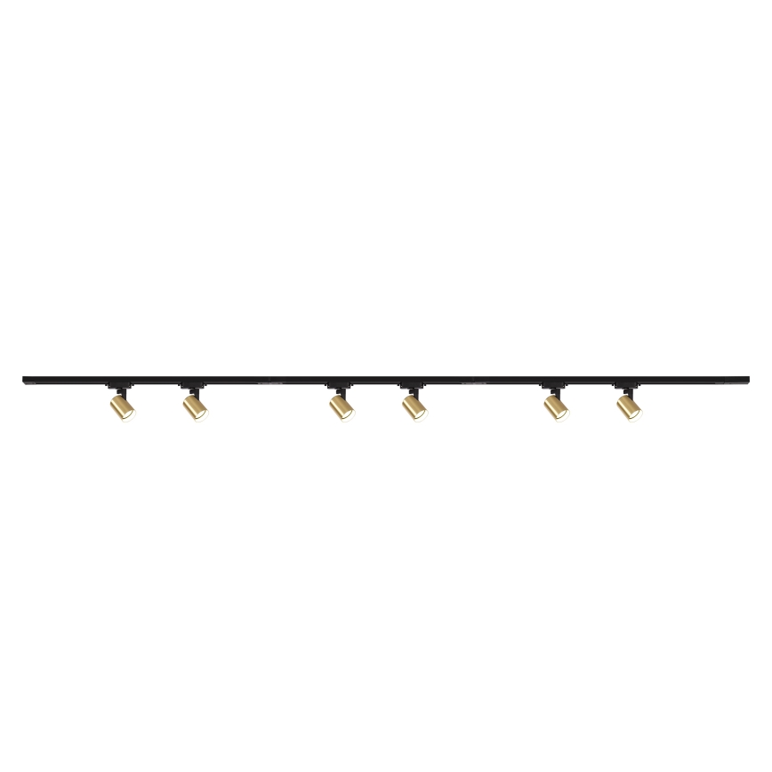 Brilagi - Strahler im Schienensystem HUSKY 6xGU10/10W/230V schwarz/gold