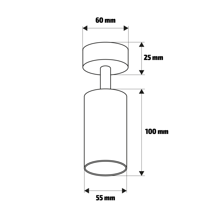 Brilagi - Strahler SELE 1xGU10/30W/230V weiß/Eichendekor