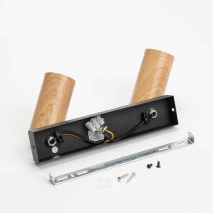 Brilagi - Strahler SELE 2xGU10/30W/230V schwarz/Eichendekor