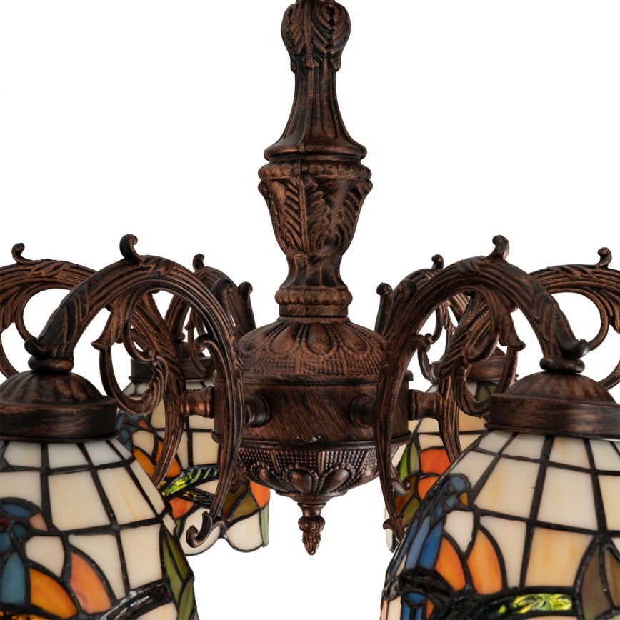 Brilagi - Tiffany-Buntglas-Aufbauleuchte JUNGLE 6xE27/60W/230V Ø 60 cm