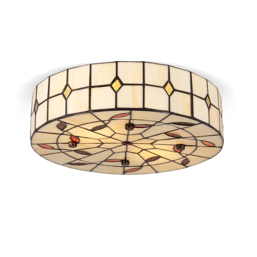 BRILAGI - Tiffany Buntglas-Deckenleuchte FOLIA 2xE27/60W/230V Ø 40 cm